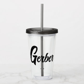 Monogrammed familienaam acryl drinkbeker