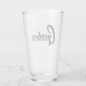 Monogrammed familienaam Beer Glass Cup Glas (Achterkant)