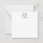 Monogrammed Familienaam Manuscript Vlaanderen Notitiekaartje (Voorkant)