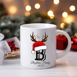 Monogrammed familienaam sinterklaas kerst koffiemok<br><div class="desc">Monogrammed familienaam sinterklaas kerst</div>