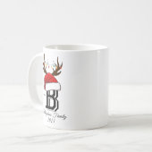 Monogrammed familienaam sinterklaas kerst koffiemok (Voorkant links)