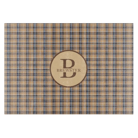 Monogrammed familienaam snijplank (Voorkant)