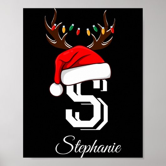 Monogrammed Family Christmas Matching Outfits _1 Poster (Voorkant)