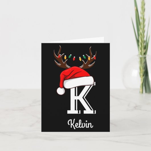 Monogrammed Family Christmas Matching Outfits _2  Kaart (Voorkant)