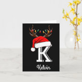 Monogrammed Family Christmas Matching Outfits _2  Kaart (Gele Bloem)