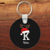 Monogrammed Family Christmas Matching Outfits _2 Sleutelhanger (Voorkant)