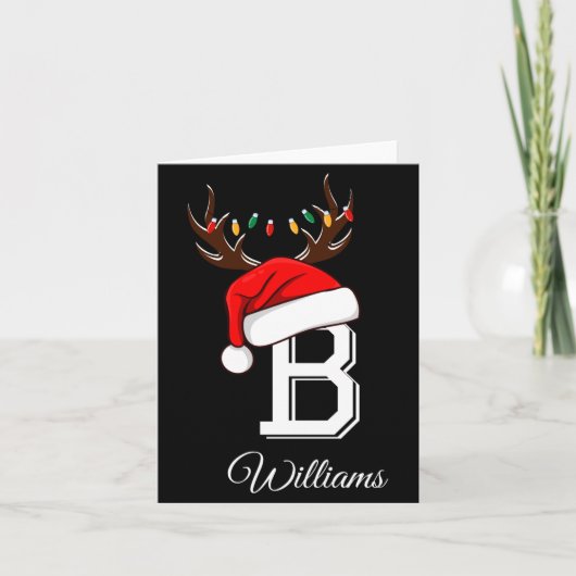 Monogrammed Family Christmas Matching Outfits _3 Kaart (Voorkant)