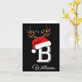 Monogrammed Family Christmas Matching Outfits _3 Kaart (Gele Bloem)