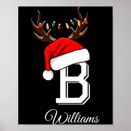 Monogrammed Family Christmas Matching Outfits _3  Poster (Voorkant)