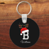 Monogrammed Family Christmas Matching Outfits _3  Sleutelhanger (Voorkant)