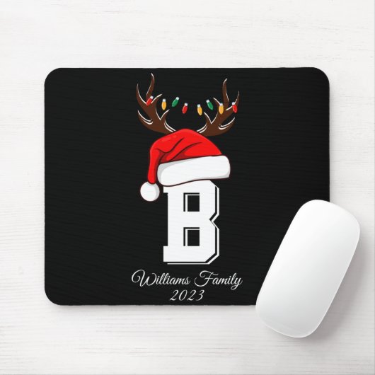 Monogrammed Family Christmas Matching Outfits  Muismat (Met muis)