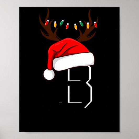 Monogrammed Family Christmas Matching Outfits  Poster (Voorkant)