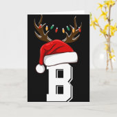 Monogrammed Family Christmas Matching Outfits T Sh Kaart (Gele Bloem)