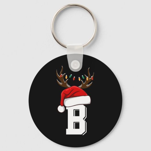 Monogrammed Family Christmas Matching Outfits T Sh Sleutelhanger (Voorkant)