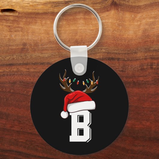 Monogrammed Family Christmas Matching Outfits T Sh Sleutelhanger (Voorkant)