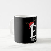 Monogrammed Family Christmas Personalize With Name Koffiemok (Voorkant links)