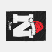 Monogrammed Family Christmas With Name  Fleece Deken (Voorkant (Horizontaal))