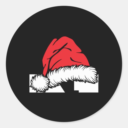 Monogrammed Family Christmas With Name T Shirt Ronde Sticker (Voorkant)