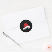Monogrammed Family Christmas With Name T Shirt Ronde Sticker (Envelop)