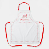 Monogrammed Family Name Schort (Voorkant)