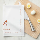 Monogrammed Family Name Theedoek (Quarter Fold)