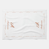 Monogrammed Family Name Theedoek (Horizontaal)