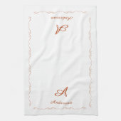 Monogrammed Family Name Theedoek (Verticaal)