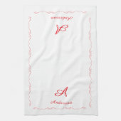 Monogrammed Family Name Theedoek (Verticaal)