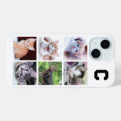 Monogrammed Family Pet 6 Vierkante Fotocollage Case-Mate iPhone Case (Achterkant (horizontaal))