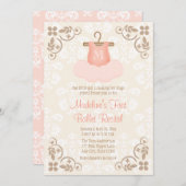 MONOGRAMMED FANCY BALLET-OVERWEGING KAART (Voorkant / Achterkant)