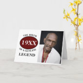 Monogrammed Father Birthday Legend Fotosjabloon Kaart (Gele Bloem)