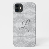 Monogrammed Faux Satin Case-Mate iPhone Case (Achterkant)