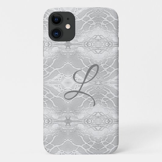 Monogrammed Faux Satin Case-Mate iPhone Case (Achterkant)