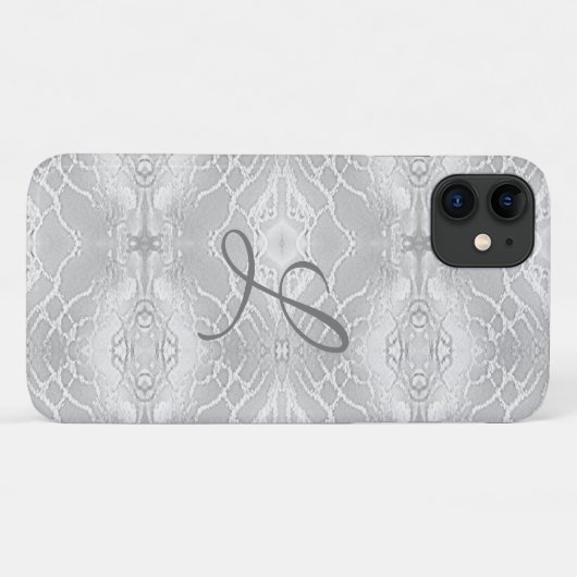 Monogrammed Faux Satin Case-Mate iPhone Case (Achterkant (horizontaal))