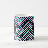 Monogrammed Feminine Tribal Chevron Pattern Koffiemok (Center)
