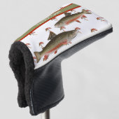 Monogrammed Fishermen Fly Fishing Brook Trout Golfheadcover (3/4 voorkant)