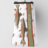 Monogrammed Fishermen Fly Fishing Brook Trout Golfheadcover (Draai 90)