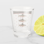Monogrammed Fishermen Fly Fishing Brook Trout Shot Glas (Achterkant)