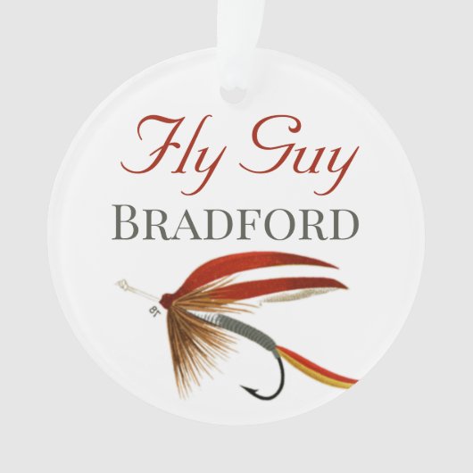 Monogrammed Fishermen Fly Fishing lure Ornament (voorkant)