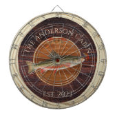 Monogrammed Fishermen Fly Fishing Trout Dart Boa Dartbord (Voorkant)