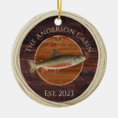 Monogrammed Fishermen Vliegforel Keramisch Ornament (Voorkant)