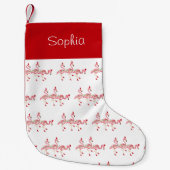 Monogrammed Flamingos Kerstkous Kleine Kerstsok (Voorkant)