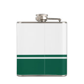 Monogrammed Flask Girly Modern Script Emerald Heupfles (Achterkant)