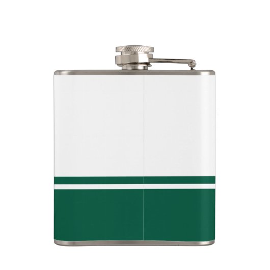 Monogrammed Flask Girly Modern Script Emerald Heupfles (Achterkant)