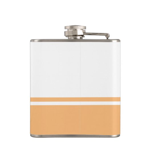 Monogrammed Flask Modern Script Peach Heupfles (Achterkant)