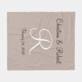 Monogrammed fleece deken (Voorkant (Horizontaal))