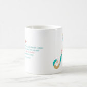 Monogrammed Floral Bible Verse Letter S Koffiemok (Center)