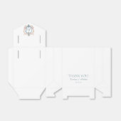 Monogrammed Floral Crest Wedding Bedankt Bedankdoosjes (Uitgevouwen)