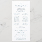  Monogrammed Floral Crest Wedding Programmakaart (Achterkant)