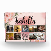 Monogrammed Floral fotocollage voor moeder Fotoblokken (Voorkant)